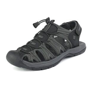 Dream Pairs Men 10 Fisherman Hiking Sandals Comfort Outdoor Shoes Gray Black